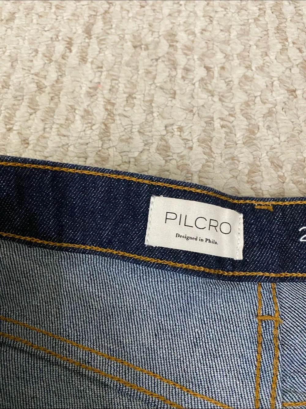 Pilcro Dark Wash Denim Bermuda Shorts